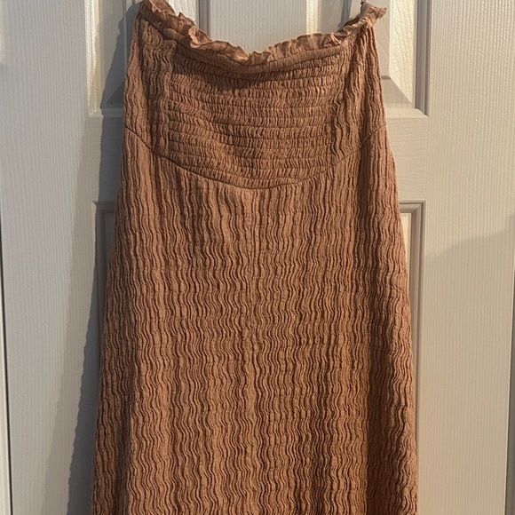 Free People Beach Amelia Halter Midi Dress Tuscany Tan Beige Women’s S Summer - Picture 7 of 12